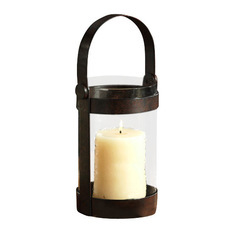 New Design Best Selling Candle Holder Candle <b>Lantern</b> Metal Galvanized with Cylinder Shaped Glass for Candle <b>Lantern</b> With Handle - Product Image 2