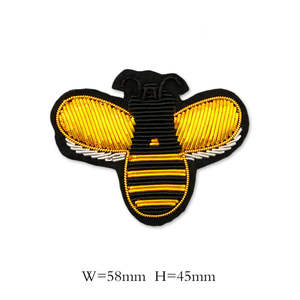 fashion animals cute bee brooches - hand embroidery bullion wire - Product Image 1