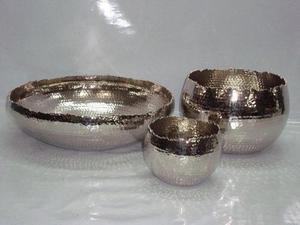 Cuenco para servir de lujo moderno pulido brillante en relieve de aluminio de primera calidad, gran oferta, cuenco para servir de forma octogonal de diseñador - Product Image 4