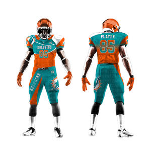 Camiseta de fútbol americano juvenil personalizable XL uniforme de sarga de aparejos con sublimación y logotipo impreso para uso deportivo - Product Image 3