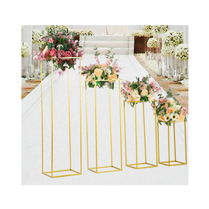 Centre de table de mariage de luxe en fer blanc et or, design attrayant de haute qualité, pour la décoration de la maison et des hôtels, en gros - Product Image 6
