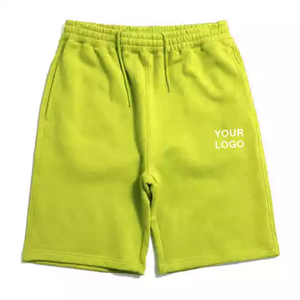 Cotton <b>Fleece</b> <b>Shorts</b> with Custom Logo Breathable Thick Fabric Casual Style Gym Cargo <b>Shorts</b> Puff Print Design - Product Image 6