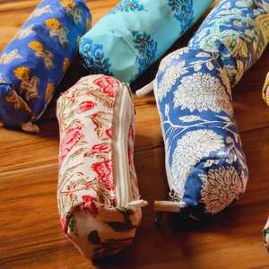 Girl Carry <b>Hand</b> Pouch Handmade <b>Small</b> Cotton Pouch Indian Pure Cotton Floral Printed Punch Cosmetic <b>Bag</b> - Product Image 1