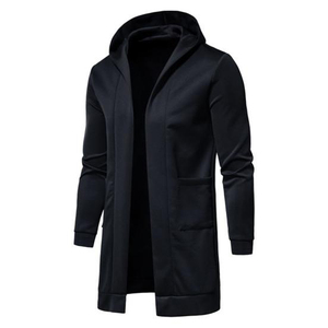 Manteau d'hiver chaud pour homme, couleur unie, best-seller, Keven Impex, col montant en vraie fourrure de renard, double boutonnage, trench à capuche, 100% laine - Product Image 3