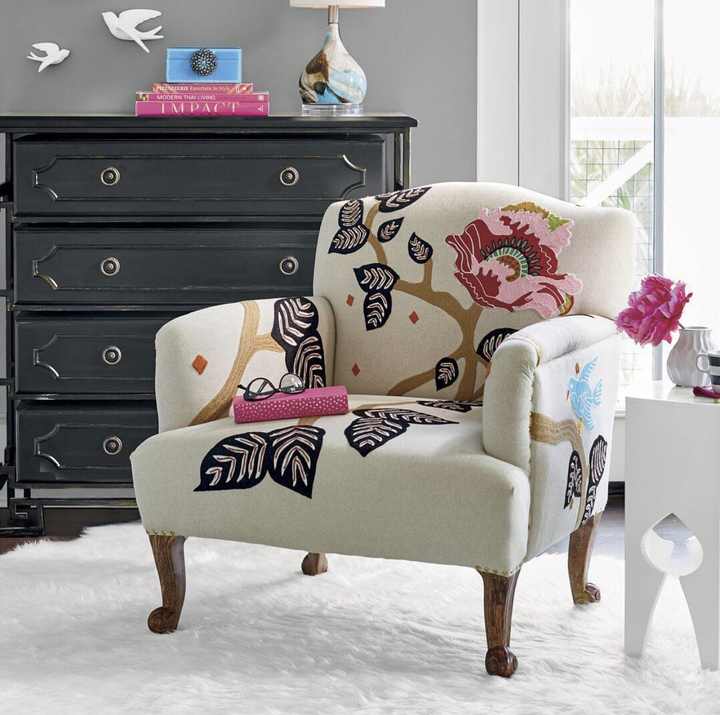 Bohemian Home Living Room Decor Essentials for Boho Chic Style Linnet Embroidered Armchairs