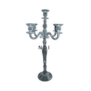 Aluminio Metal Diseño hecho a mano Soporte de vela personalizado 5 brazos Candelabro Soporte de vela - Product Image 1