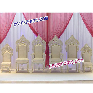 เก้าอี้แต่งงานสีขาวมุกแบบทันสมัยผู้ผลิตเฟอร์นิเจอร์ตกแต่งงานแต่งงานสำหรับงานแต่งงานอินเดีย - Product Image 1
