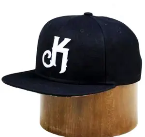 Cotton Snapback Cap Black Customized Logo Color Design Sportswear For Men Cheap Price Xl Flat Brim Baseball Hat