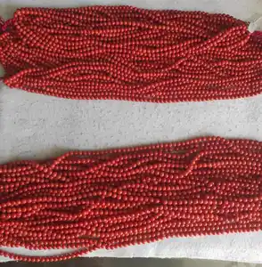 Loose Natural Italian Red Coral Round Beads from Mediterranean Sea all sizes available from 2mm to 12mm