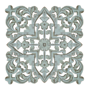 Fournisseur en gros de panneau mural MDF décoratif de couleur antique blanc brûlé | Panneau mural de forme carrée sculpté à la main pour la maison - Product Image 1