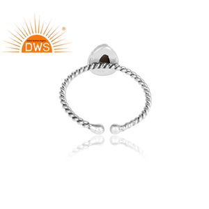 Anillo de Plata de Ley 925 con gema de perla Natural, joyería hecha a mano, para niñas - Product Image 3