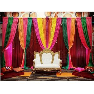 ม่านฉากหลังสำหรับงานแต่ง,ม่านสำหรับเวทีงานแต่งงาน Mehndi ม่านฉากหลังเวที - Product Image 1