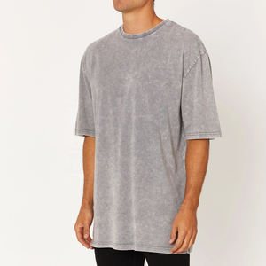 T-shirt 100% coton délavé à l'acide pour hommes, manches courtes, impression abstraite 3D de crâne, motif personnalisé, 180g, tricoté décontracté personnalisé - Product Image 4