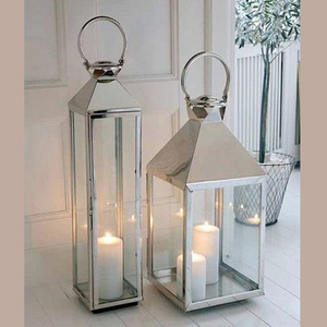 Lanternes en acier en métal de style antique polies modèle de décoration de la maison produit d'artisanat en métal - Product Image 1