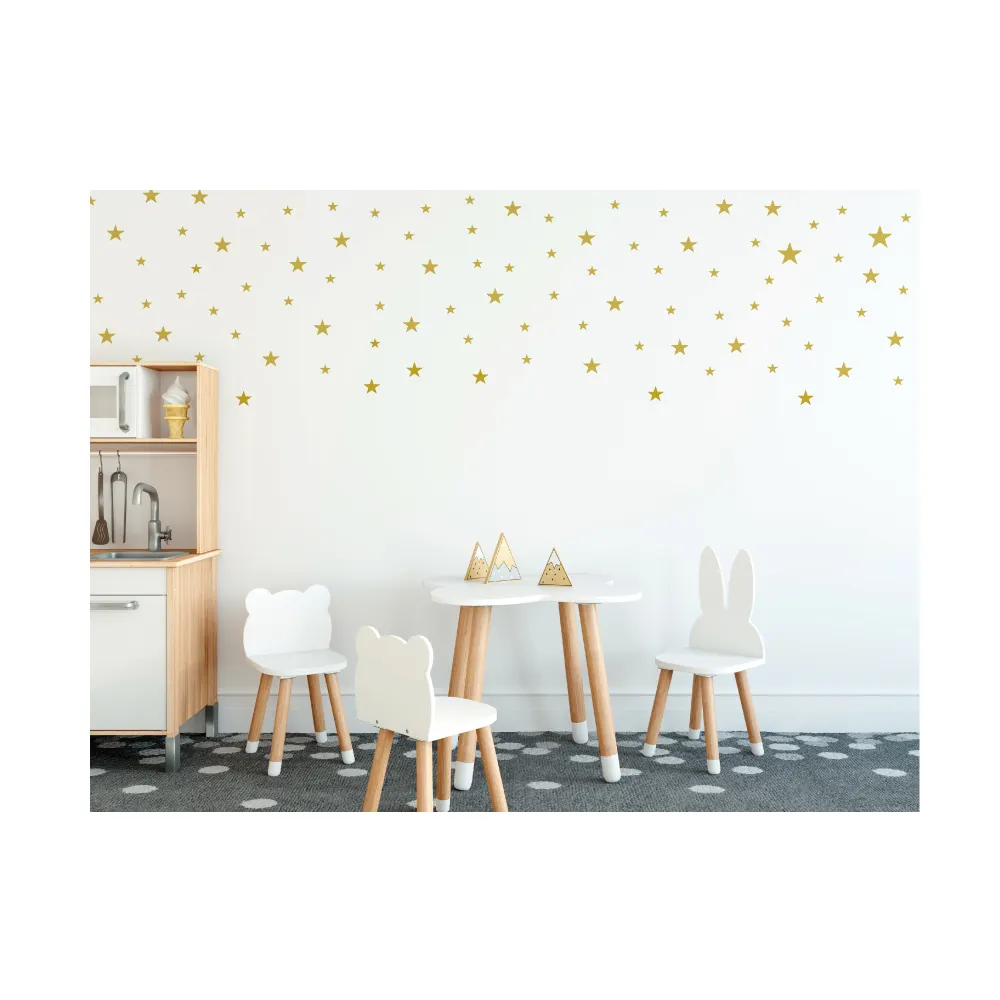 Best Quality - Star Stickers for Boys and Girls Nursery - Star Wall Decals for Kids Room (Light Blue - Mix Star 112Pcs)