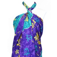 Pareo Tropical Hawaiano para mujer, Pareo con estampado Floral, Pareo de rayón, 100%
