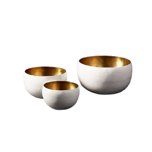 Ensemble de 2 bols à nourriture de différentes tailles Bol de service à dessert martelé en métal au design fabuleux au prix le plus bas - Product Image 2