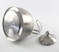 Fabrication de chauffe-eau non électrique en acier inoxydable de 2,5 L, théière, sifflet de comptoir, bouilloire à thé