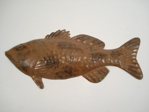 Sculpture de poisson abstraite en aluminium, poisson décoratif en métal pour la décoration de la maison - Product Image 4