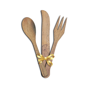 Ensemble de 3 couverts traditionnels faits à la main, légers et écologiques, conçus par Medieval Edge - Product Image 6