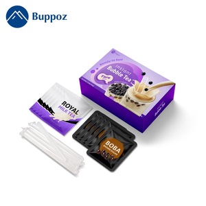Kit de thé au lait instantané Taro Boba Bubble Tea, 5 portions/boîte - Product Image 1