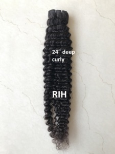 Noël Remy Cheveux Bruts 13x4 Profonde Bouclés Dentelle Frontale Cheveux Humains Avec Cuticule Non Transformée Aligné Bouclés Vierge Bundles Extensions - Product Image 3