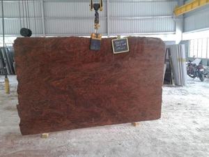 Losa grande de granito rojo multi indio, diseño moderno, superficie pulida, grado superior, USO HOTELERO - Product Image 3