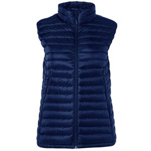 Gilet matelassé imperméable personnalisé pour femme, col montant, léger, zippé, avec broderie et boutons, vente en gros - Product Image 6
