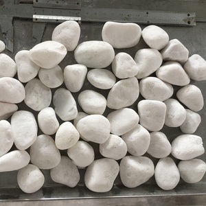 Piedra de grava de guijarro blanco para decoración del hogar, piedra de paisajismo para jardín - Product Image 1