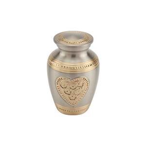 Recuerdo de Palatinado pequeño, urna de cremación de latón azul y plateado - Product Image 6