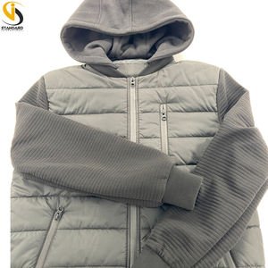 OEM Custom Service Winter Puffer Jackets Fleece Sleeves Breathable Windproof Eco-Friendly Plus Size Adjustable Warm Hoodies - Product Image 3