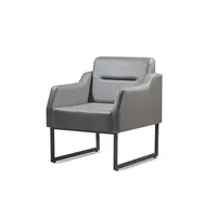 Sofá de design atrativo de couro, sofá de couro com design para sala de estar
