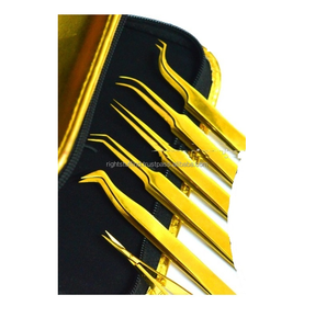 Pincettes pour extension de cils, pinces en acier inoxydable de haute qualité différentes formes et tailles, 12 pièces - Product Image 2