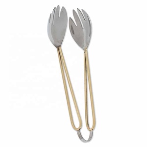 Stainless Steel Salad Food Serving Tong Multi Purpose with Knot Design Handle Mirror Polished Handmade - Product Image 5