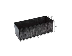 Galvanized Zinc Metal Rectangle Planters with Minimalist Rustic Iron - Product Image 1