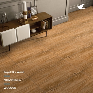 600*1200 Mur intérieur Série en bois Carreaux de sol en porcelaine aspect bois Carreaux émaillés à surface mate Carreaux de sol en porcelaine - Product Image 3