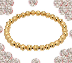 Delicado diseñador 925 Plata chapada en oro redondo con cuentas brazalete Festival joyería para mujeres especiales - Product Image 1