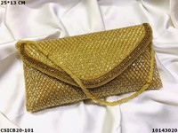 Sac de soirée à bandoulière de luxe ethnique demi-lune pochette à la mode pour les mariages des mariées