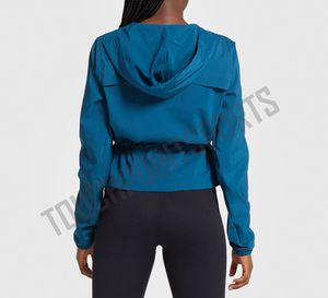 Sudadera corta de manga larga con cremallera para mujer, ropa para Parte Superior Femenina, a la moda, venta al por mayor - Product Image 2