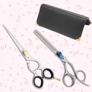 Juego de tijeras profesionales para peluquería y entresacado de cabello, fabricadas con acero inoxidable japonés por Life Care Instr. - Product Image 3