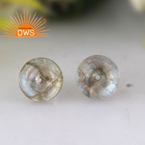 925 argent Sterling fin naturel Doublet Labradorite cristal pierres précieuses boucle d'oreille fabricant de bijoux - Product Image 2