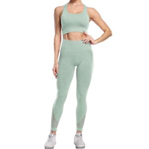 2022 femmes qualité supérieure soutien-gorge décontracté pantalon ensemble Style de gymnastique XL taille personnalisé motif solide et ODM conception coupe ajustée - Product Image 4