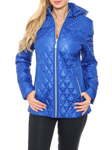 Women Winter Waterproof Puffy Jacket with Canvas Fabric Plain Dyed Design - Product Image 5