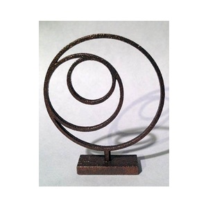 Meilleure vente en aluminium noir Double rond moderne Sculpture pour cadeau élégant chambre salon maison bureau Table décoration - Product Image 1