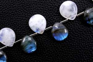 Cuentas de labradorita arcoíris Natural, piedra lunar suave en forma de pera, fabricante al por mayor, alta calidad, 10 Uds. - Product Image 3