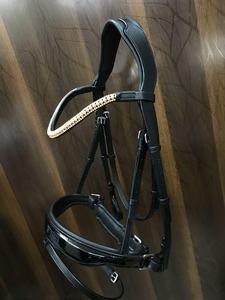 Brides de cheval en cuir durables de conception anatomique rembourrées par gel confortables et réglables d'équitation - Product Image 3