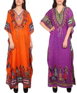 Caftan en polyester pour femmes Caftan Long Beach Wear Maxi Gown Loose Viscose Nightwear Dress pour adultes - Product Image 6