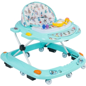 Best Seller UniCare TP5515 3-in-1 10-Wheel Rotating Iron Baby <b>Walkers</b> Foldable Height Adjustable Seat Light Button Music Tray - Product Image 3