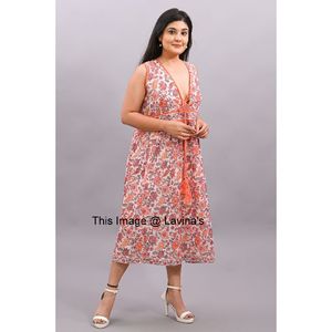 Designer indien 100% robe en coton pour femmes bloc imprimé robe florale doux chemisier fait main naturel traditionnel Boho fille tunique - Product Image 3