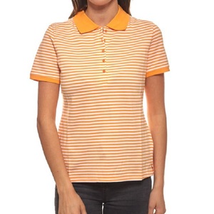 Alta calidad verano moda mujer corto tejido para Polo Camiseta 100% algodón secado rápido transpirable Diseño a rayas al por mayor - Product Image 5